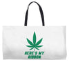 Support Liver Cancer Awareness With A Emerald Cannabis Leaf Weekender Totes