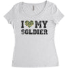 i love my soldier regular camouflage Women's Triblend Scoop T-shirt