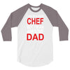 awesome chef dad 3/4 Sleeve Shirt