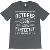 legends were born in october genuıne 1996 qualıty one kind of aged l T-Shirt