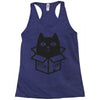 cats love boxes Racerback Tank
