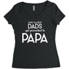 Only the Best Dads get Promoted to Papa Women's Triblend Scoop T-shirt