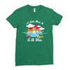 a turtle made it to the water Ladies Fitted T-Shirt