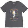 Unicorns are born in April V-Neck Tee