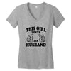 Girl Loves Her Husband Women's V-Neck T-Shirt
