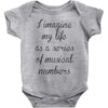 i imagine my life as a series of musical numbers Baby Bodysuit