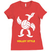 volleyball style sport funny gift present outdoor Ladies Fitted T-Shirt