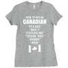 How To Speak Canadian Ladies Fitted T-Shirt