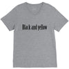 black and yellow V-Neck Tee