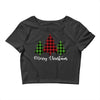 lumberjack tree merry christmas Crop Top