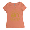 what happens in camper stays in camper vintage style camp funny Women's Triblend Scoop T-shirt