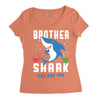 brother shark doo doo doo family matching Women's Triblend Scoop T-shirt