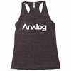 analog white logo Racerback Tank