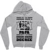 Never Underestimate A Papa With An Engineer Degree Zipper Hoodie