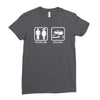 drifting   problem solved mens funny Ladies Fitted T-Shirt