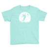 skiier moon moonlight silhouett Youth Tee