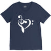 music heart rock baseball jersey V-Neck Tee