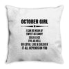 Super October Girl Throw Pillow