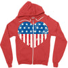 usa flag 2 Zipper Hoodie
