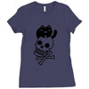 cat and crossbones Ladies Fitted T-Shirt