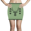 ugly deer christmas Mini Skirts