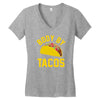body by tacos funny Women's V-Neck T-Shirt