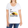 life is better around the campfire Ladies Curvy T-Shirt