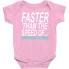 faster than the speed of something slower Baby Bodysuit