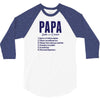 Papa Noun Definition 3/4 Sleeve Shirt