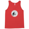 Dinosaur Riding A Bike To The Moon Tank Top