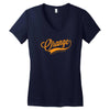 orange Women's V-Neck T-Shirt