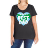 World's Best Dad Looks Like Ladies Curvy T-Shirt