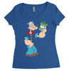 popeye spinach retro mens funny Women's Triblend Scoop T-shirt