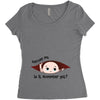 November Peeking Out Baby Boy Women's Triblend Scoop T-shirt