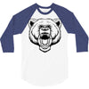 angry bear head 3/4 Sleeve Shirt