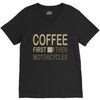 coffee then motorcycles V-Neck Tee