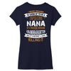 Super Cool Nana Of A Freaking Awesome Granddaughter Women's V-Neck T-Shirt