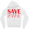 save red Zipper Hoodie