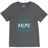 care about anime and two real people girls V-Neck Tee