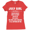 Super July Girl Ladies Fitted T-Shirt