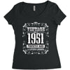 vintage made in 1951 perfectly aged a living legend Women's Triblend Scoop T-shirt