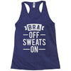 bra off sweats on Racerback Tank