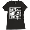 v3 eat sleep snap Ladies Fitted T-Shirt