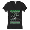 merry christmas ugly christmas sweater Women's V-Neck T-Shirt
