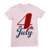 4th of july Ladies Fitted T-Shirt