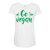 go vegan Maternity Scoop Neck T-shirt