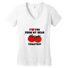 from my head tomatoes Women's V-Neck T-Shirt
