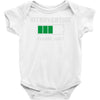 low battery introvert pun humor Baby Onesie