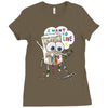 leaf cartoon Ladies Fitted T-Shirt