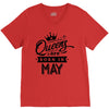 Queens Are Born In May V-Neck Tee